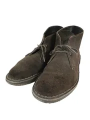 クラークス clarks チャッカ ブーツ デザートブーツ  ワラビーブーツ シューレース スウェード 無地 サイズ7 1/2 ブラウン系 QQQ