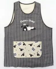 【中古】衣料雑貨 集合(ストライプ) エプロン グレー M-Lサイズ 「ひつじのショーン」