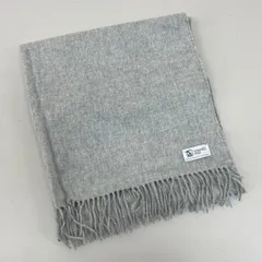 B358-14343 Johnstons of Elgin ジョンストンズ カシミア100％ 大判ストール190×70cm ライトグレー スコットランド製