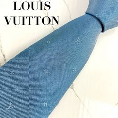 最新】LOUIS VUITTON モノグラムグラデーション 水色シルクネクタイ