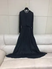 ZADIG&VOLTAIRE ザディグ・エ・ヴォルテール 店舗限定品 シルク風 ブラック ロング ワンピース ラップ スタイル