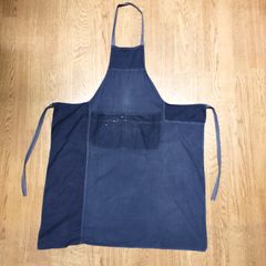 60s 70s フレンチ コットンエプロン ヴィンテージ フェード ユーロ