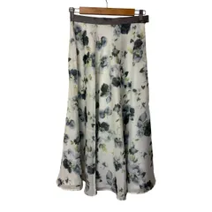    STRAWBERRY-FIELDS ストロベリーフィールズ 大判花柄 フレアスカート ニュアンスカラー 2サイズ【Z1816】