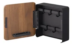 山崎実業(Yamazaki) マグネット キーフック 2段 ブラウン 約W15.8XD15.7XH15.8cm リン 2段式 鍵収納 移動できるフック付き 4801p 85213ba3