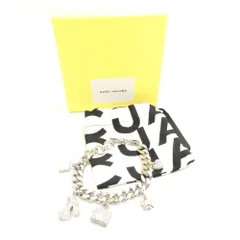 美品 MARC JACOBS マークジェイコブス パヴェ ミニ アイコン チャーム ブレスレット レディース AM8202 