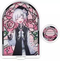 魔法少女ノ魔女裁判 くじメイト 二階堂ヒロ　ステンドグラス風アクスタ　缶バッジ 魔法少女ノ魔女裁判 くじメイト 二階堂ヒロ ステンドグラス風アクスタ
