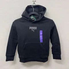 A533-1518579 PUMA キッズ パーカー 裏起毛 (116）約120サイズ 5～6歳 ブラック