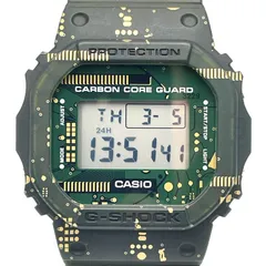 【軽くてタフ。回路基板デザインが個性を放つG-SHOCK/未使用品】CASIO GｰSHOCK カシオ ジーショック カーボンコアガード構造 DWE-5600CC-3JR グリーン ゴールド 替えバンド付き メンズ腕時計