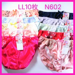 N602 可愛いトリコットショーツ　LL10枚セット　まとめ売り　レディースショーツ　LLサイズ　新品　タグ付き　下着　女性用　ショーツ　フルバックショーツ XL(LL)