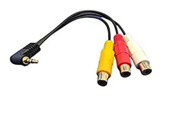 RCA(L/R/V)→4極3.5mm変換ケーブル 0.2m