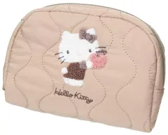 【中古】バッグ ハローキティ ナチュラルキルティング ラウンドポーチ 「サンリオキャラクターズ」