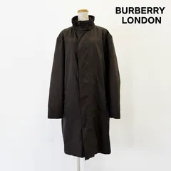 BURBERRY LONDON バーバリー ノバチェック ライナー付 ステンカラーコート ダークブラウン メンズ LL相当