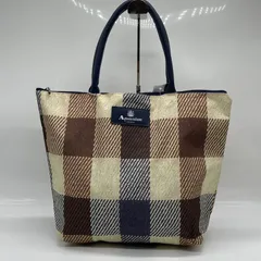 BN8013□Aquascutum チェック柄 ナイロン トートバッグ