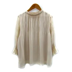 ジャスグリッティー JUSGLITTY ブラウス カットソー 長袖 プルオーバー 無地 2 ライトベージュ /SY43