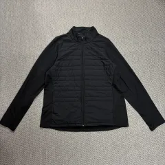 (115)ナイキ ブラック ランニング ジャージジップアップ