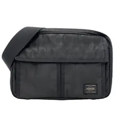 【中古品】PORTER ポーター BLACK PATTERN SHOULDER BAG ブラック パターン ショルダー バッグ カバン 鞄 【188-260305-cs-09-izu】