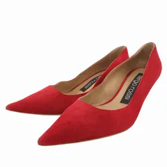 セルジオロッシ Sergio rossi パンプス ポインテッドトゥ スエード ピンヒール 36 赤 レッド /FF IBO76