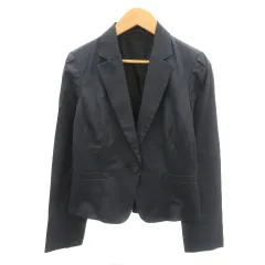 アナイ ANAYI テーラードジャケット ミドル丈 シングルボタン 総裏地 38 M 紺 ネイビー /YK30
