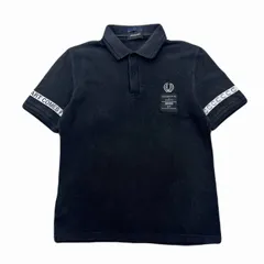 アートカムズファースト × フレッドペリー ポロシャツ 半袖 メンズ 40サイズ S～M相当 ブラック 黒 鹿の子