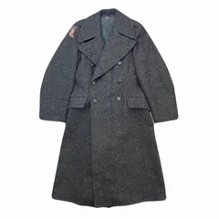 ミリタリーコート デンマーク民間防衛隊 メンズ サイズ86 Mサイズ相当 チャコールグレー 厚手 ウール 1959年 ビンテージ 状態良好 デンマーク軍 ロングコート 美品