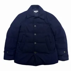 ユナイテッドアローズ BEAUTY & YOUTH ダウンジャケット メンズ Sサイズ ネイビー 厚手 ウール 濃紺 防寒 アウター 細身
