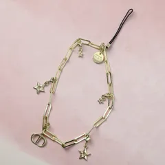 Dior ディオール スター 星 ロゴ チェーン 携帯ストラップ フォンストラップ チャーム ゴールド