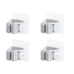 MaT store モップホルダー 壁掛け 掃除用具 粘着フック 強力 壁 傷つけない 4個セット 