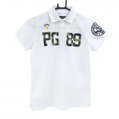 パーリーゲイツ 半袖ポロシャツ 白 カモフラロゴ  レディース 1(M) ゴルフウェア PEARLY GATES