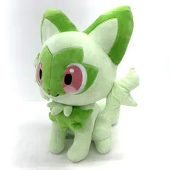 【★加古川物流】中古 ポケモンセンター 等身大ニャオハ　ぬいぐるみ 【タグ無し】°【712】