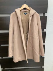 theory セオリー フード付きミディアム丈コート 10-2309601-330-902　キャメル Sサイズ 平塚店 衣料品　Ｃ