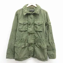 M/古着 ジェイクルー 長袖 ミリタリー ジャケット メンズ コットン 緑 26jan17のサムネイル
