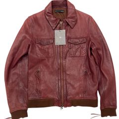 ChristianPeau クリスチャンポー レザーjkt 赤 - メルカリ