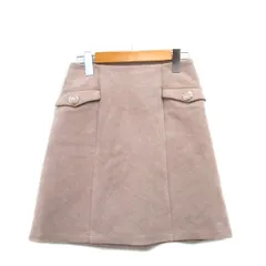 オリーブデオリーブ OLIVE des OLIVE 台形 スカート ミニ スエード調 シンプル F ベージュ /KT12