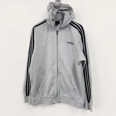 古着 used　adidas　アディダス　フルジップスウェットパーカー/フーディー　灰色　グレー　Lサイズ