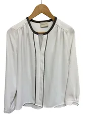 【美品】UNITED ARROWS  ユナイテッドアローズ　長袖ブラウス　パイピング　ホワイト　レディース　サイズ不明　フリーサイズ【Z1797】