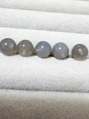 グレーオニキス AAA 片穴ラウンド 8mm 天然石ビーズ 5粒セット（ウルグアイ産）