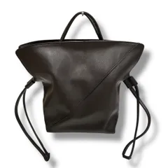 kabinett カビネ ラッフルバッグ RUFFLE レザーバッグ 2WAY 巾着型 マグネット開閉 ラッフル エフォートレス モダン CowLeather ブラック 黒 レディース ゴーゴー古着セントラルパーク名古屋店NO.1902