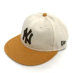 【現状渡し品】NEW ERA ニューエラ RC 9FIFTY ニューヨーク・ヤンキース オフホワイト マスタードスウェードバイザー キャップ 帽子 アクセサリー 【185-260305-rs-05-fur】