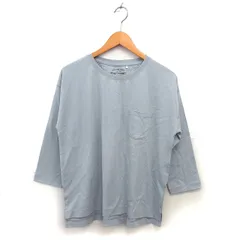 ハートマーケット HEART MARKET ラウンドネック カットソー Tシャツ スリット コットン 綿 長袖 F グレー /NT14