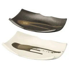 金彩流し 長角皿L2枚組 (TSY0174)