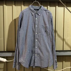 2093 NAUTICA 長袖シャツ ネイビー XL ノーティカ ワンポイント 刺繍ロゴ カジュアルシャツ 古着卸 アメリカ仕入