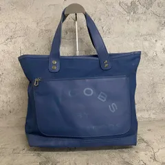 美品　A4収納可　Marc by Marc Jacobs　マークジェイコブス　トートバッグ　キャンバス　レザー　青　ブルー
