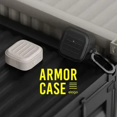 【送料無料】AirPods 4 ケース 耐衝撃 落下防止 カラビナ 付 シリコン カバー ワイヤレス充電 MagSafe 対応 AirPods4 エアポッツ 4 第4世代 対応 elago ARMOR CASE