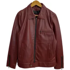 リューグーレザーズ Liugoo Leathers シングルライダース SH22-10 ジャケット レッド Lサイズ 201MT-5410