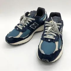 NEW BALANCE ニューバランス スニーカー M2002RDF ローカット シューズ スエード ヴィンテージ加工 カジュアル ストリート メンズ 27.5cm ブルー 靴 B16004◆