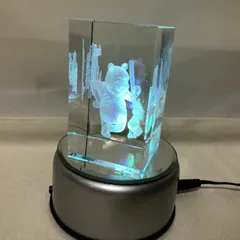 H983　くまのプーさん　クリスタル　３D　ライトスタンド　置物　インテリア　オブジェ