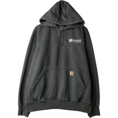 古着 カーハート Carhartt Loose Fit ハーフジップ アドバタイジング スウェットプルオーバーパーカー メンズL相当/eaa624590