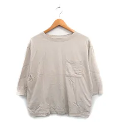 ハートマーケット HEART MARKET カットソー Tシャツ 七分袖 胸ポケット コットン F ベージュ /KT9