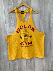GOLD'S GYM ゴールドジム タンクトップ XL イエロー 平塚店 衣料品　㉒