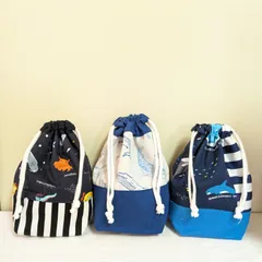 コップ袋　3枚セット　男の子　70　海の生き物